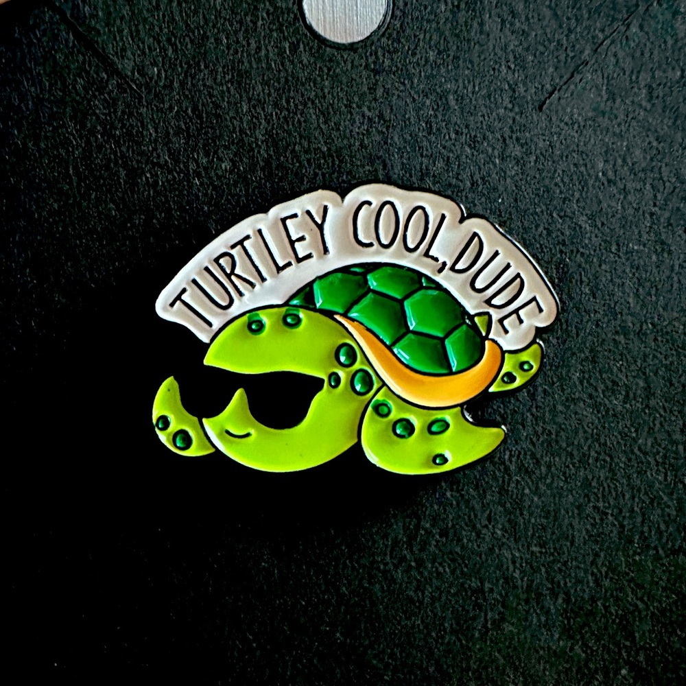 2/$15 Cool dude turtle enamel pin
